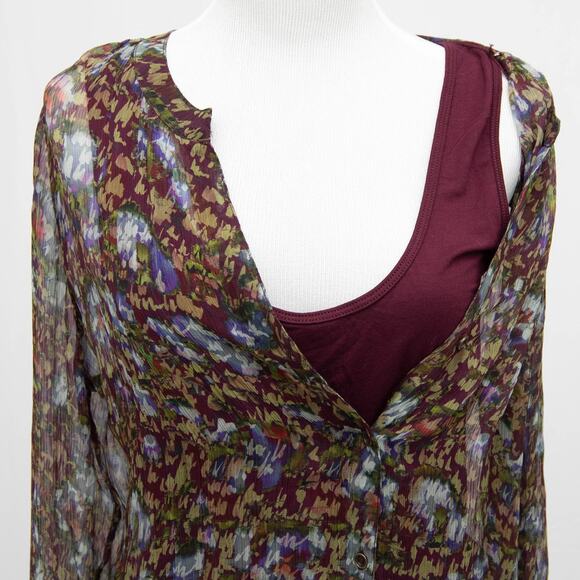 Soft Surroundings Women's Sheer Floral Tunic With Tank Top Size Medium - Picture 6 of 11